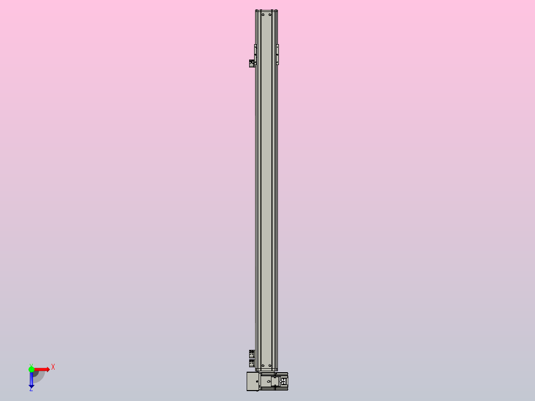 MT75BT半封闭皮带滑台[MT75BT.L80.1000.LU.P40.C3]俯视图