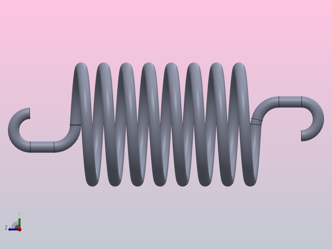 牵引弹簧右视图