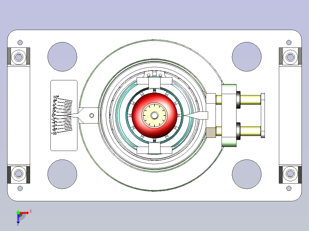 一款角度检测治具3D模型俯视图