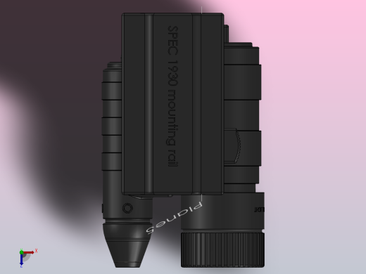 骑士战术LED灯和激光指示器俯视缩略图