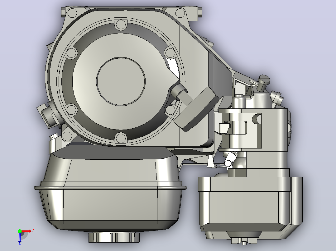 力帆168f-2 d20发动机俯视图