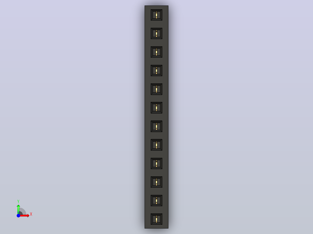 母针头Female_Header_1x12_P2.0_H4.3_straight.step前视图
