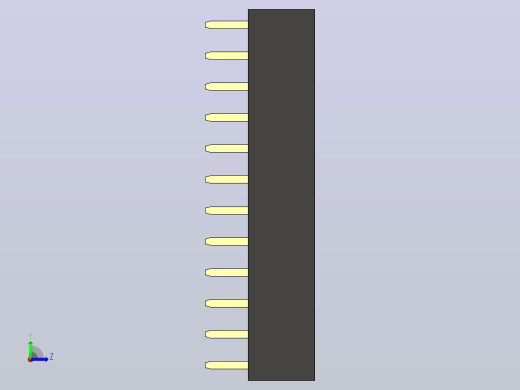 母针头Female_Header_1x12_P2.0_H4.3_straight.step左视缩略图