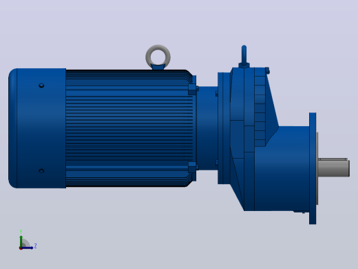 RXF77法兰轴伸式安装斜齿轮减速机RX77-Y2.2-4P-100-M1-0°-Φ200左视缩略图