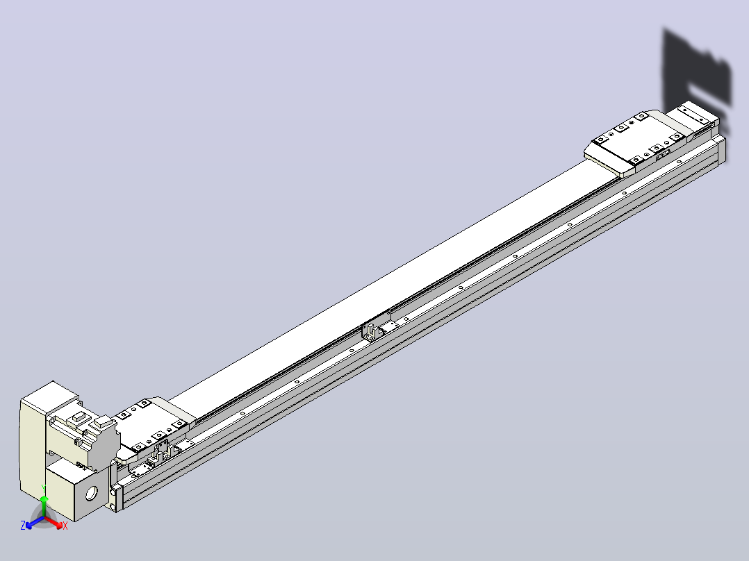 皮带直线轴双滑块型TPA-GCBS-80-P60-L375-LU-M20-N3主视图