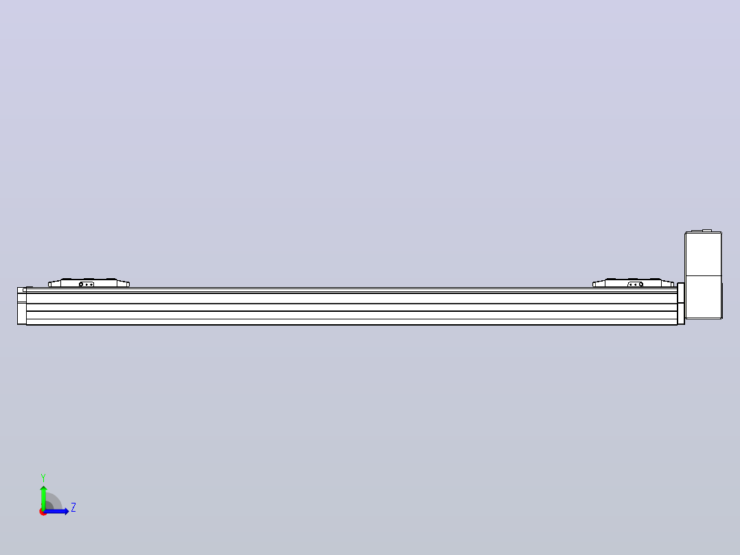 皮带直线轴双滑块型TPA-GCBS-80-P60-L375-LU-M20-N3左视图