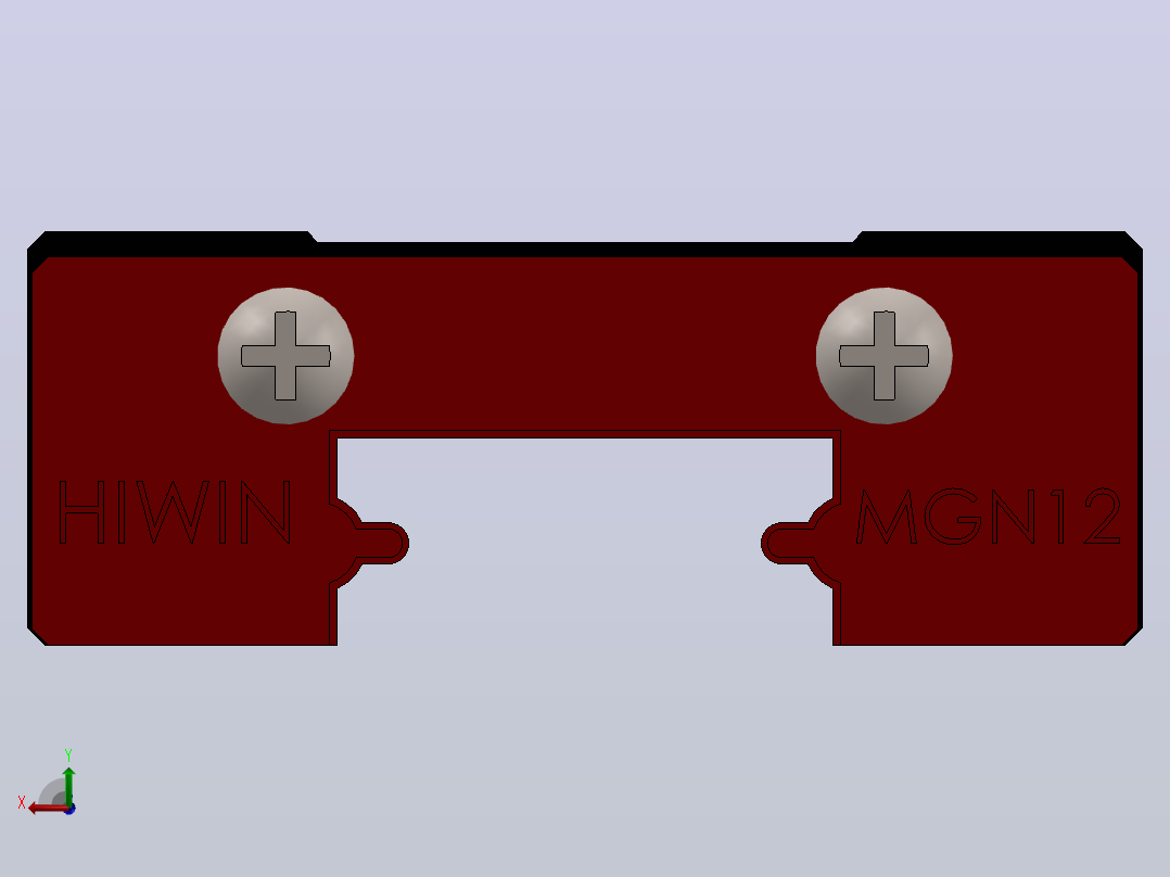 HIWIN MGN12轨道和滑块后视图