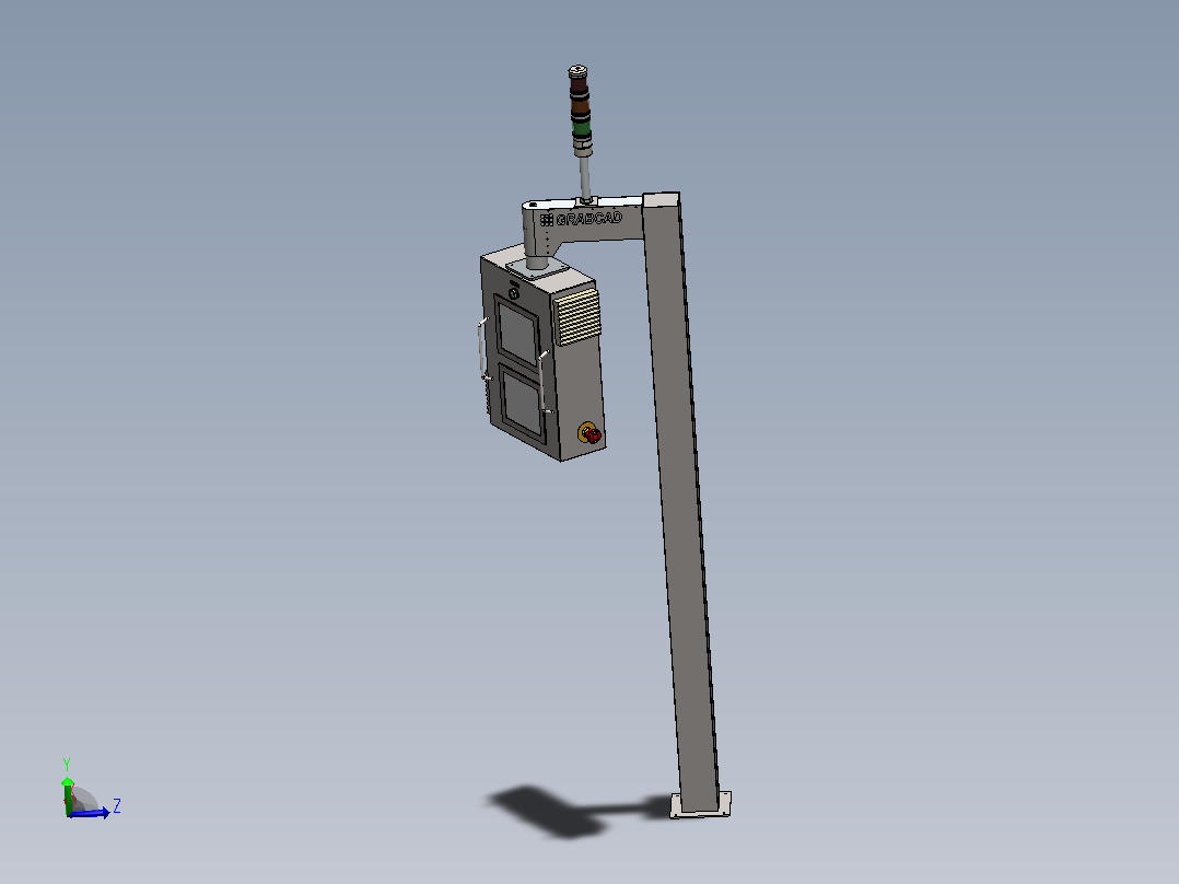 solidworks监视器连接架主视图
