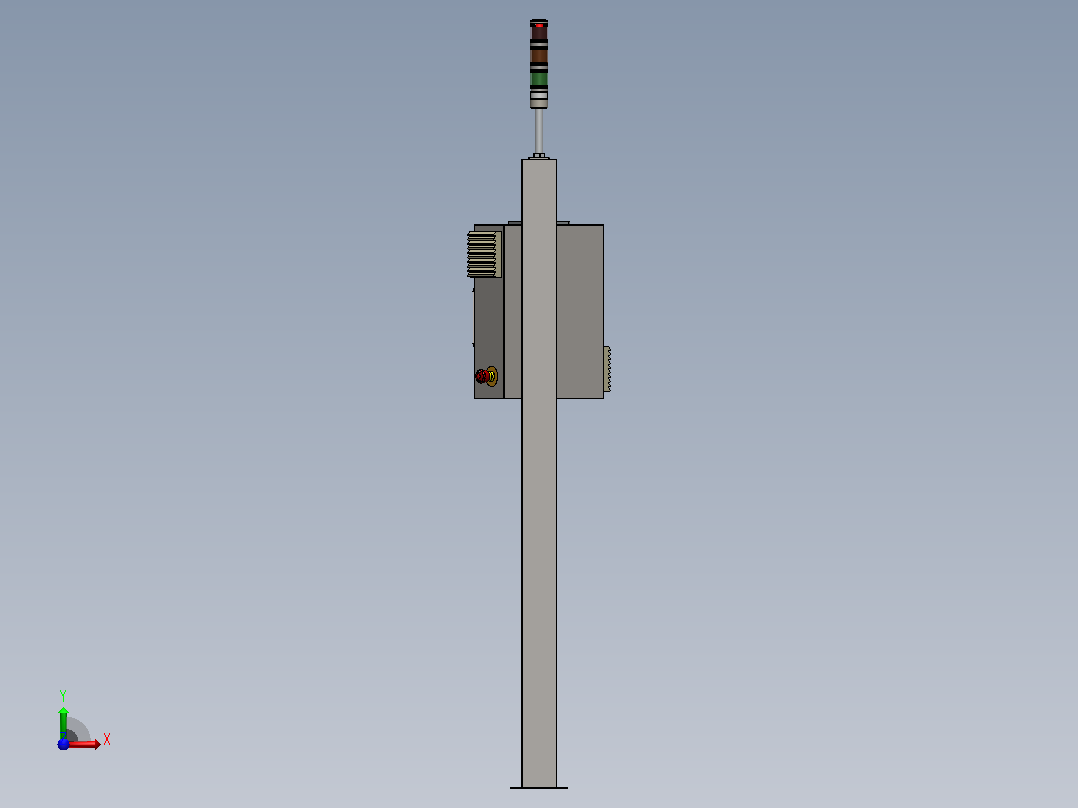 solidworks监视器连接架前视图