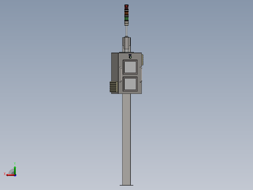 solidworks监视器连接架后视图