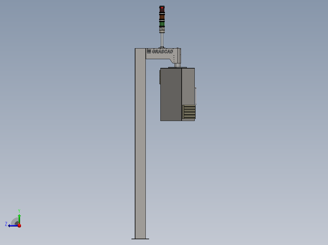 solidworks监视器连接架右视图