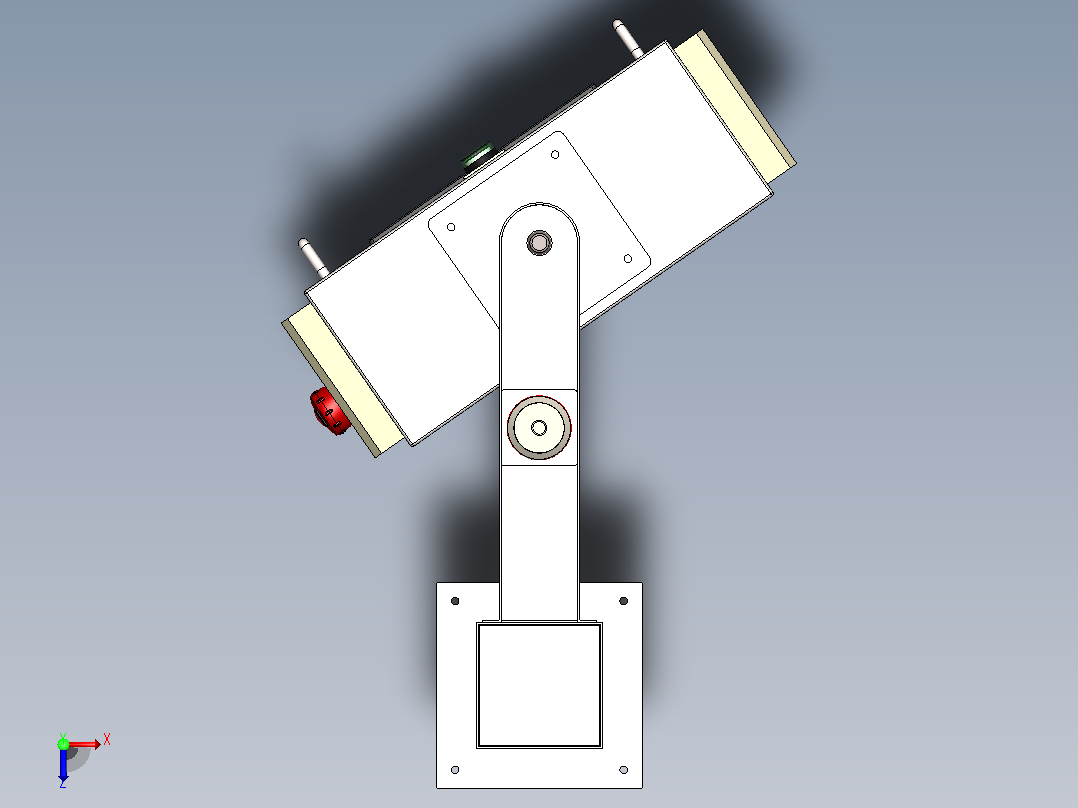 solidworks监视器连接架俯视图