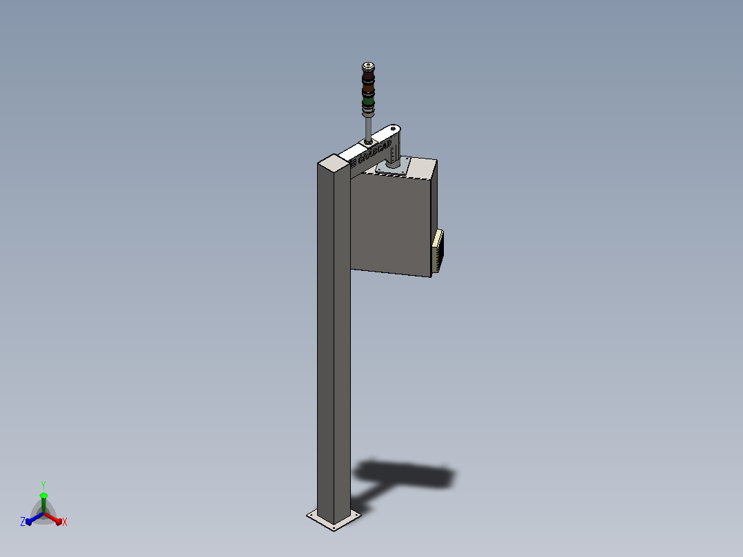 solidworks监视器连接架正等轴测图