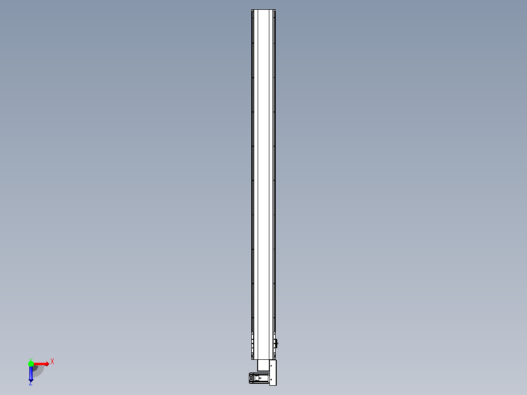 皮带直线轴半封闭可选导轨TPA-HNB-140D-120-L1800-MR-C-P40-N3俯视图