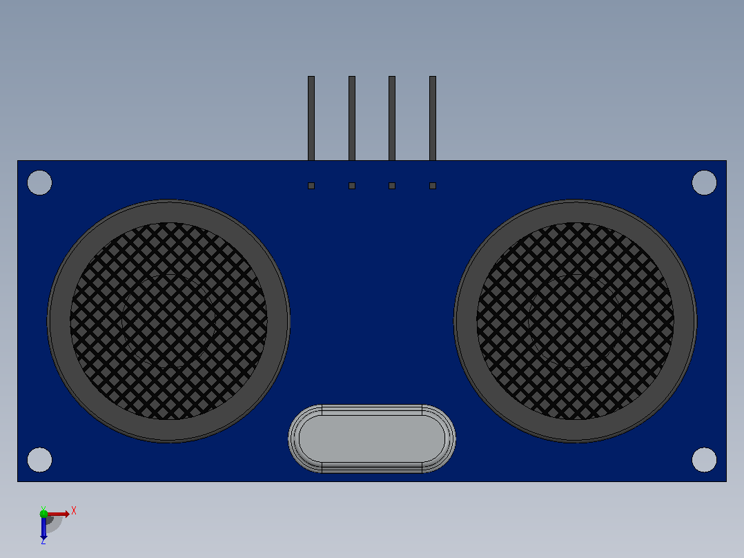 Arduino 的超声波传感器俯视图