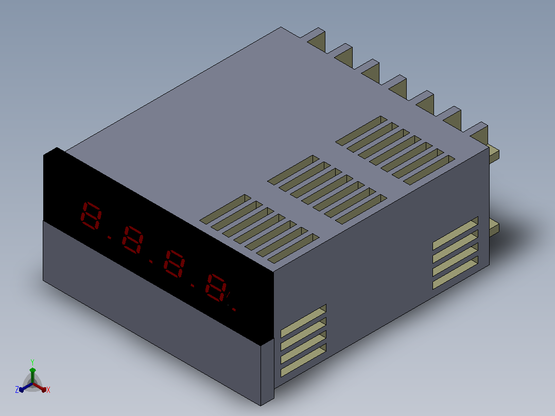 DB3数显电流电压表[DB3]正等轴测图