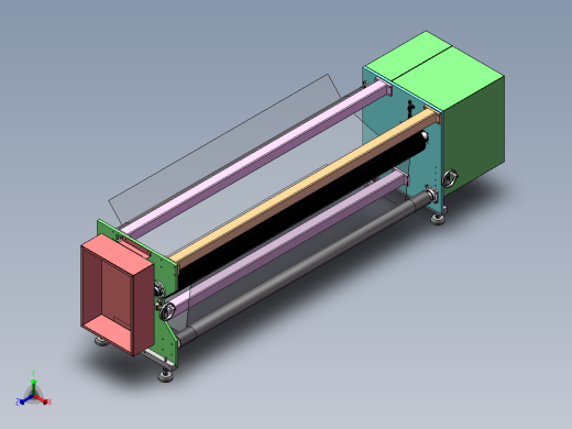双层纸板上胶机（sw16可编辑+工程图）