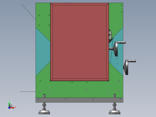 双层纸板上胶机（sw16可编辑+工程图）前视缩略图