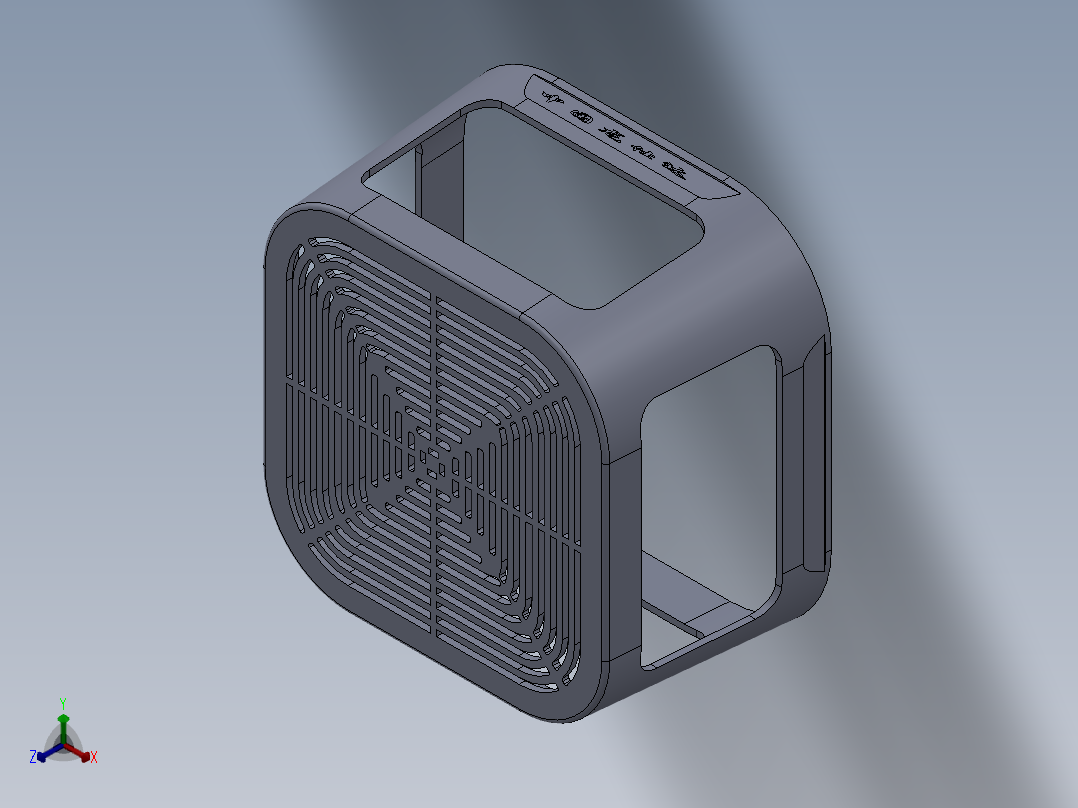 SolidWorks 茶杯滤网设计正等轴测图