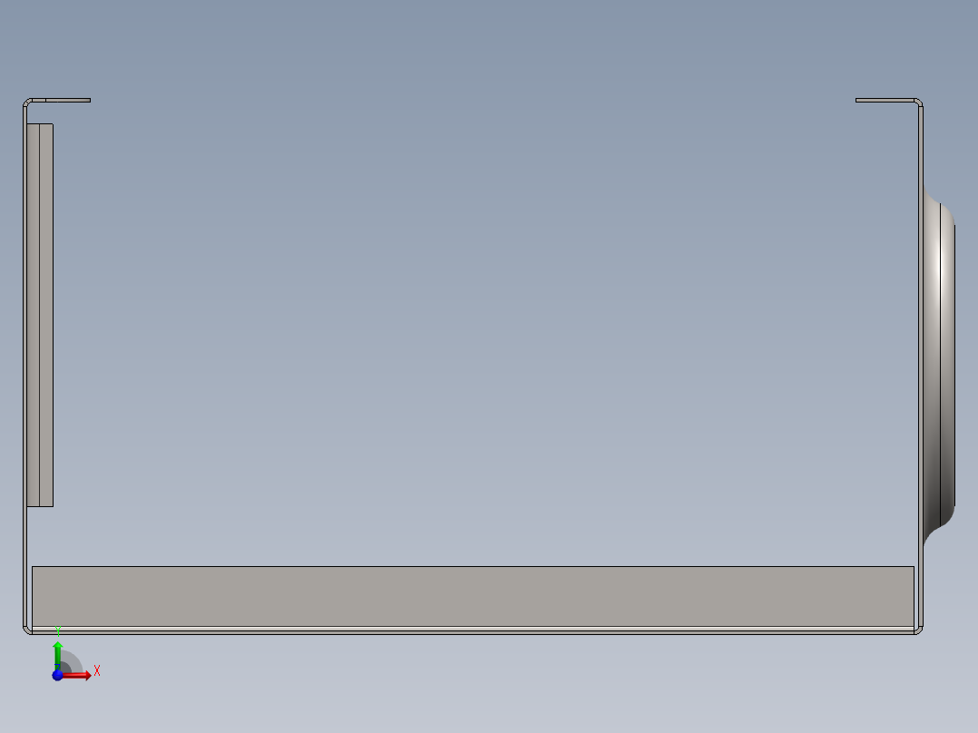 电脑箱体壳前视图