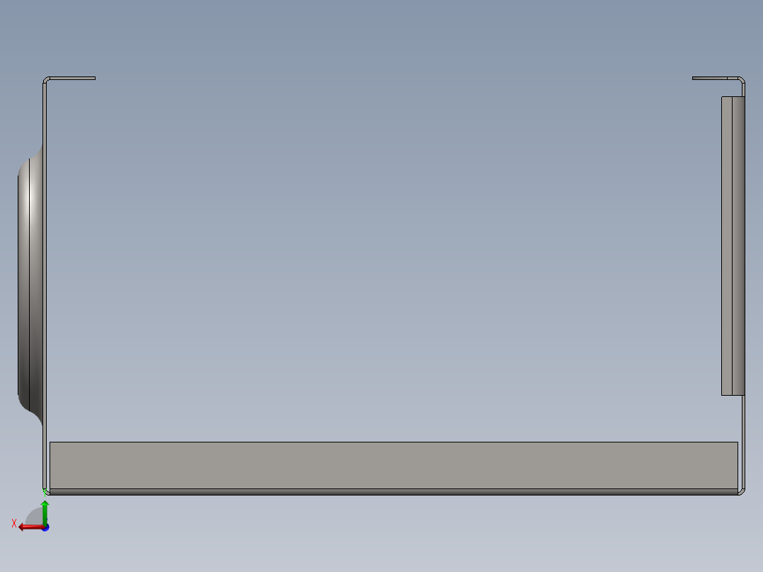 电脑箱体壳后视图