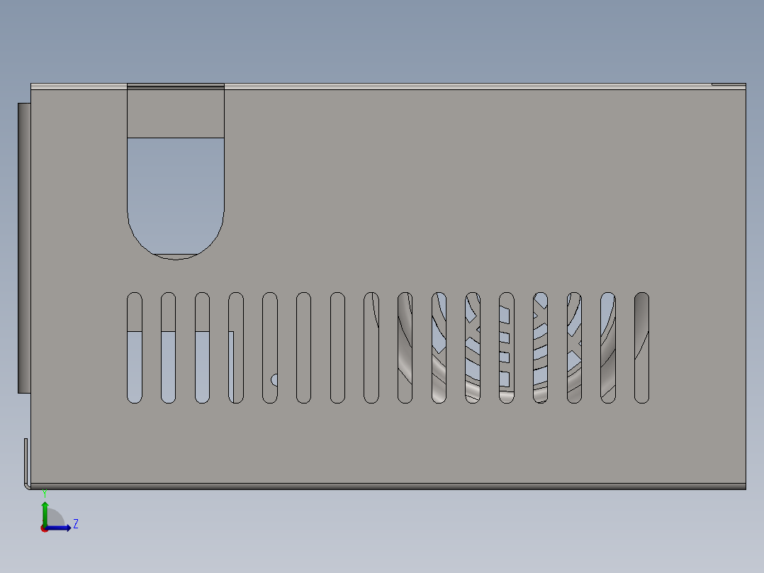 电脑箱体壳左视图