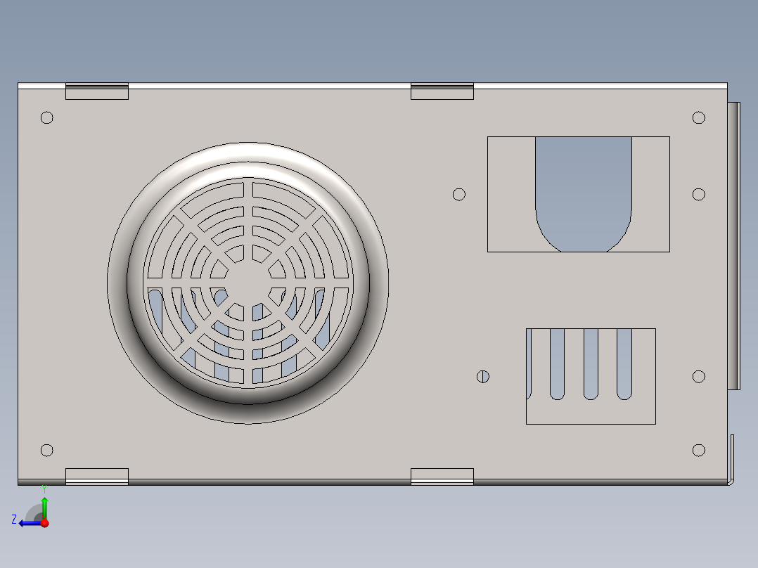 电脑箱体壳右视图