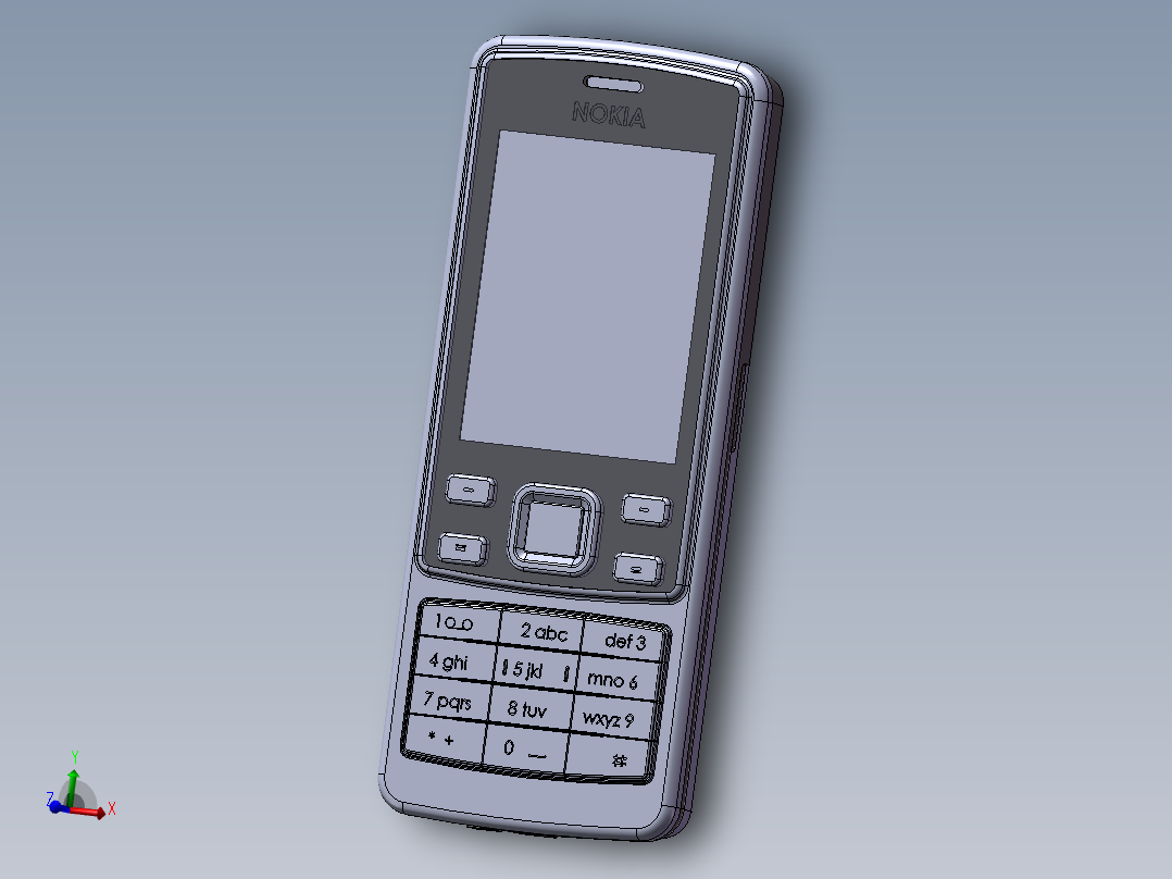 solidworks 诺基亚6300手机模型