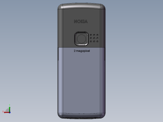 solidworks 诺基亚6300手机模型后视缩略图