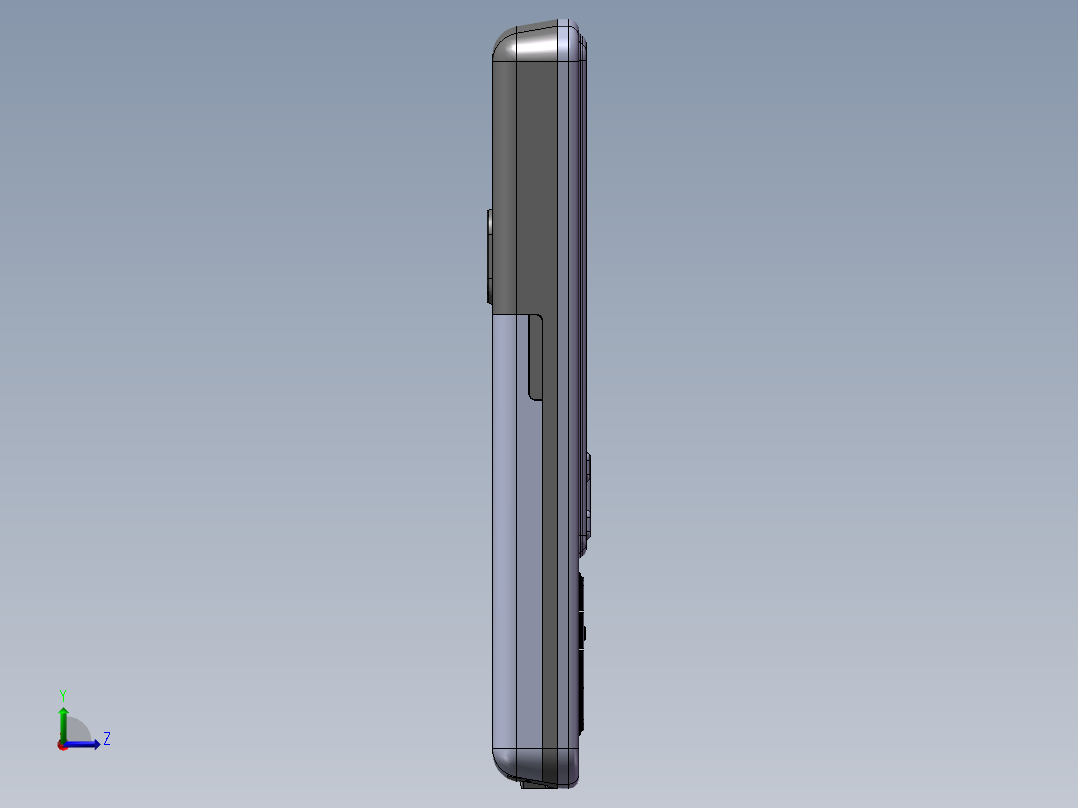 solidworks 诺基亚6300手机模型左视图