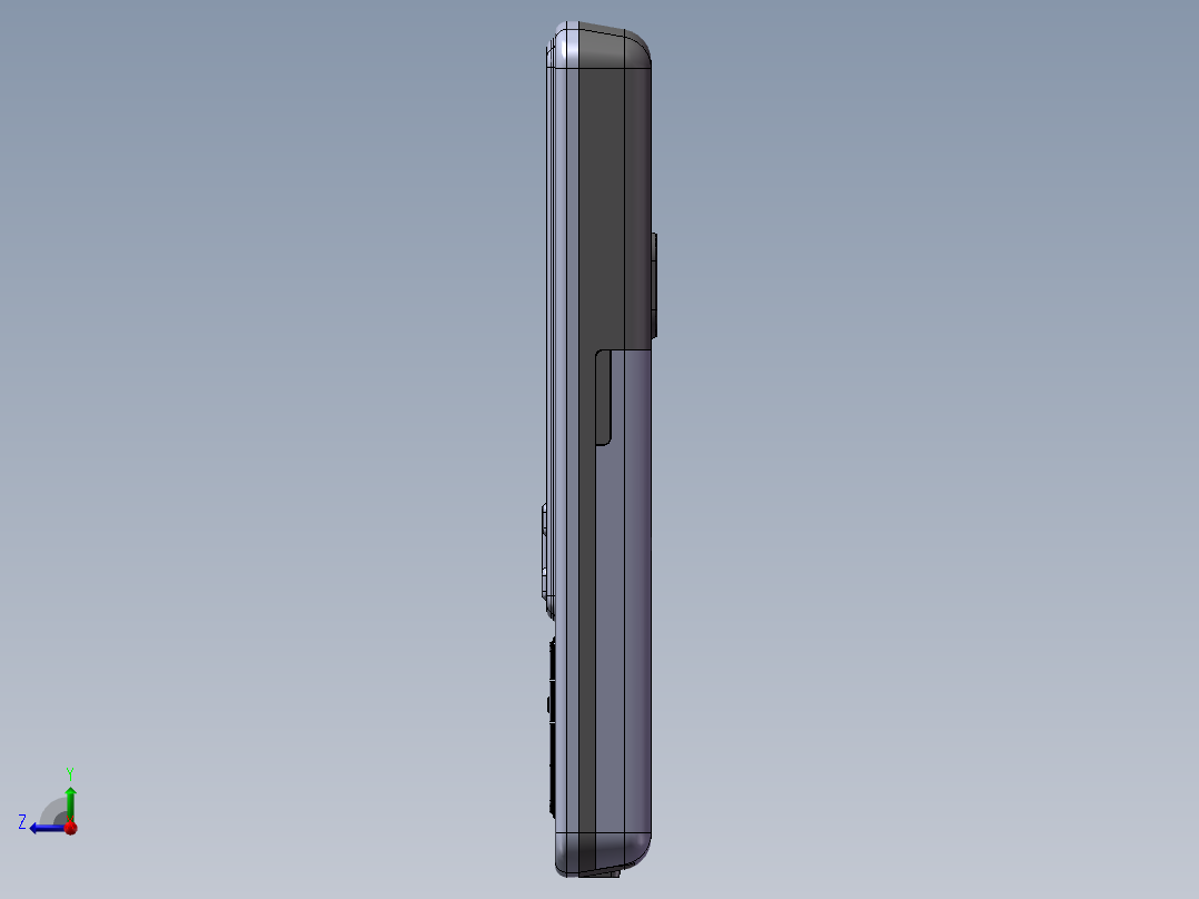 solidworks 诺基亚6300手机模型右视图