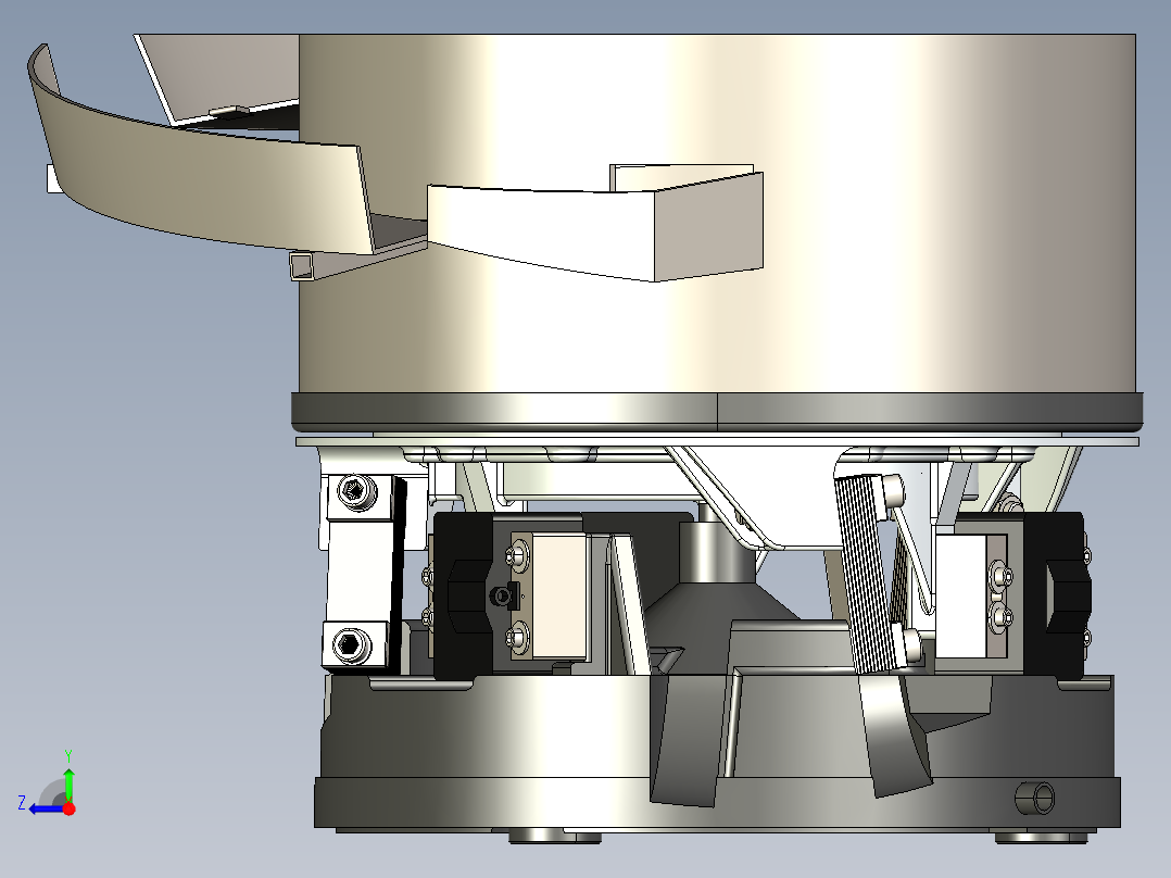 振动给料器是通用的进料和定向装置右视图