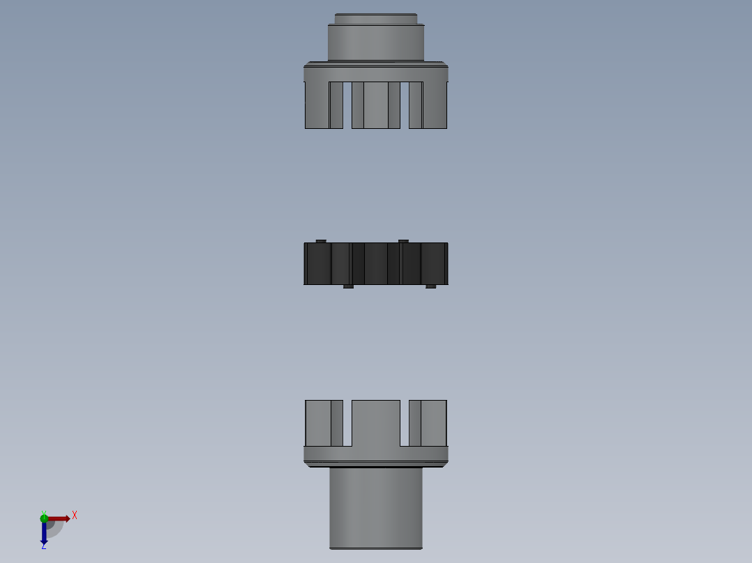 梅花形联轴器俯视图