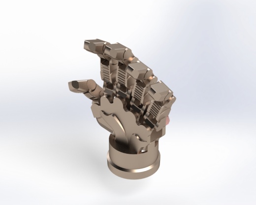 仿生机器人手掌3d图纸 左手手掌+说明 仿生关节手掌3D三维模型图缩略图