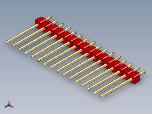 彩色公头100mil（2.54mm）系列-DS1021_red_1x16p_100mil_Type5_rev1.0