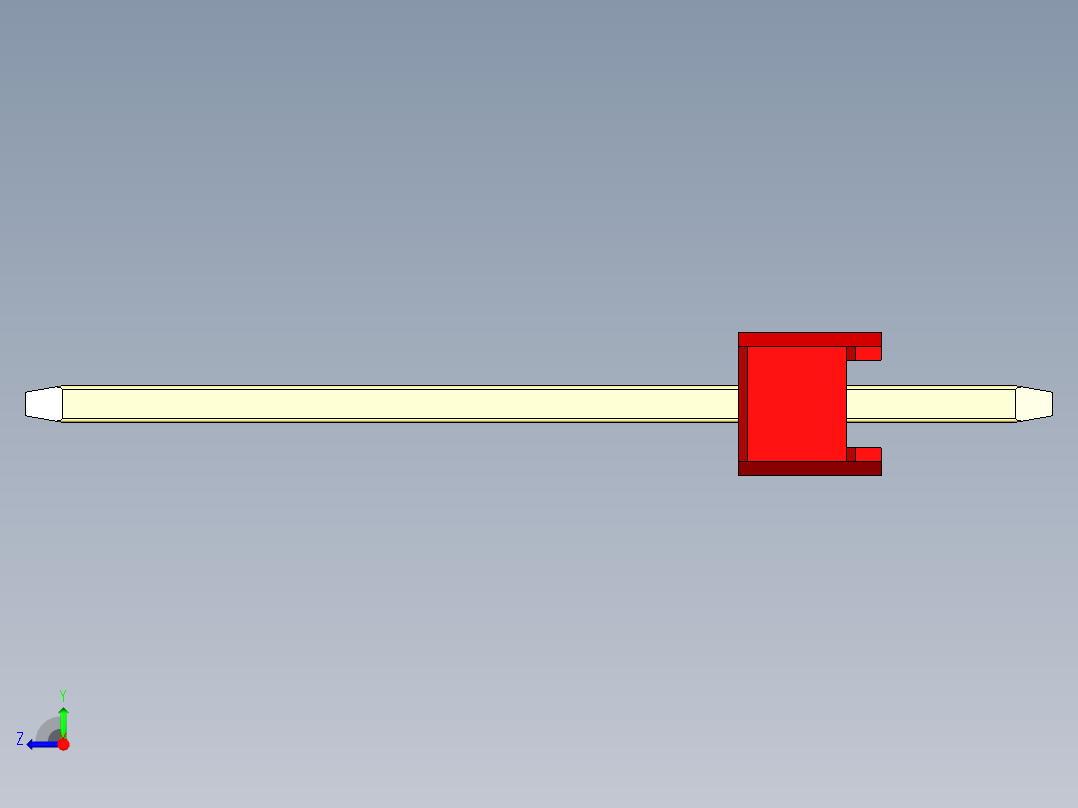 彩色公头100mil（2.54mm）系列-DS1021_red_1x16p_100mil_Type5_rev1.0右视图