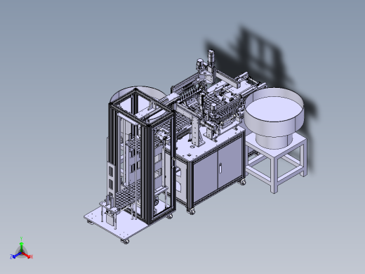 无序电子元件摆放托盘自动线