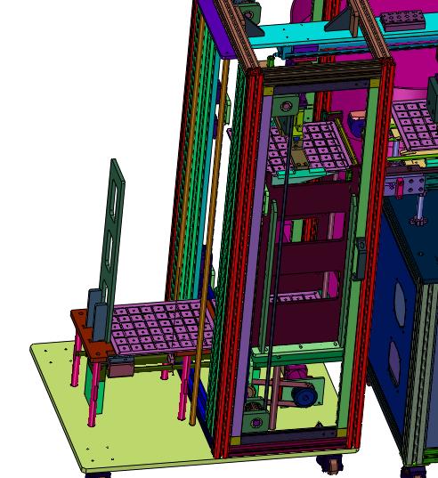 无序电子元件摆放托盘自动线