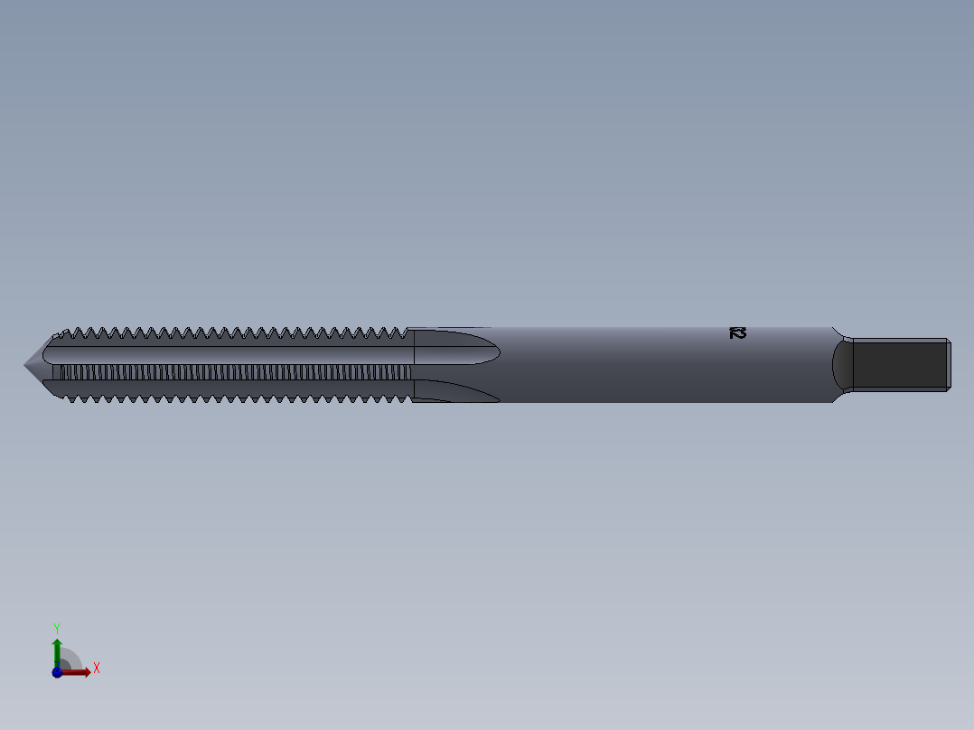 标准英制丝锥-Hand Tap 10-32 N3前视图