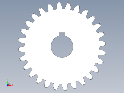 正齿轮压力角20 -48dp-20pa-28t spur gear前视缩略图