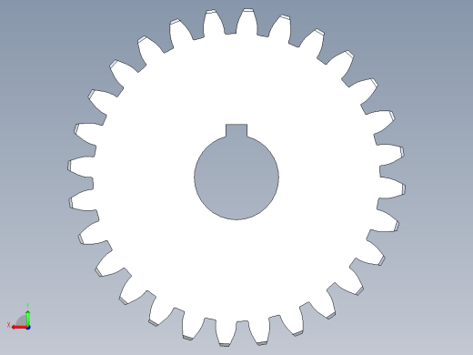 正齿轮压力角20 -48dp-20pa-28t spur gear后视缩略图