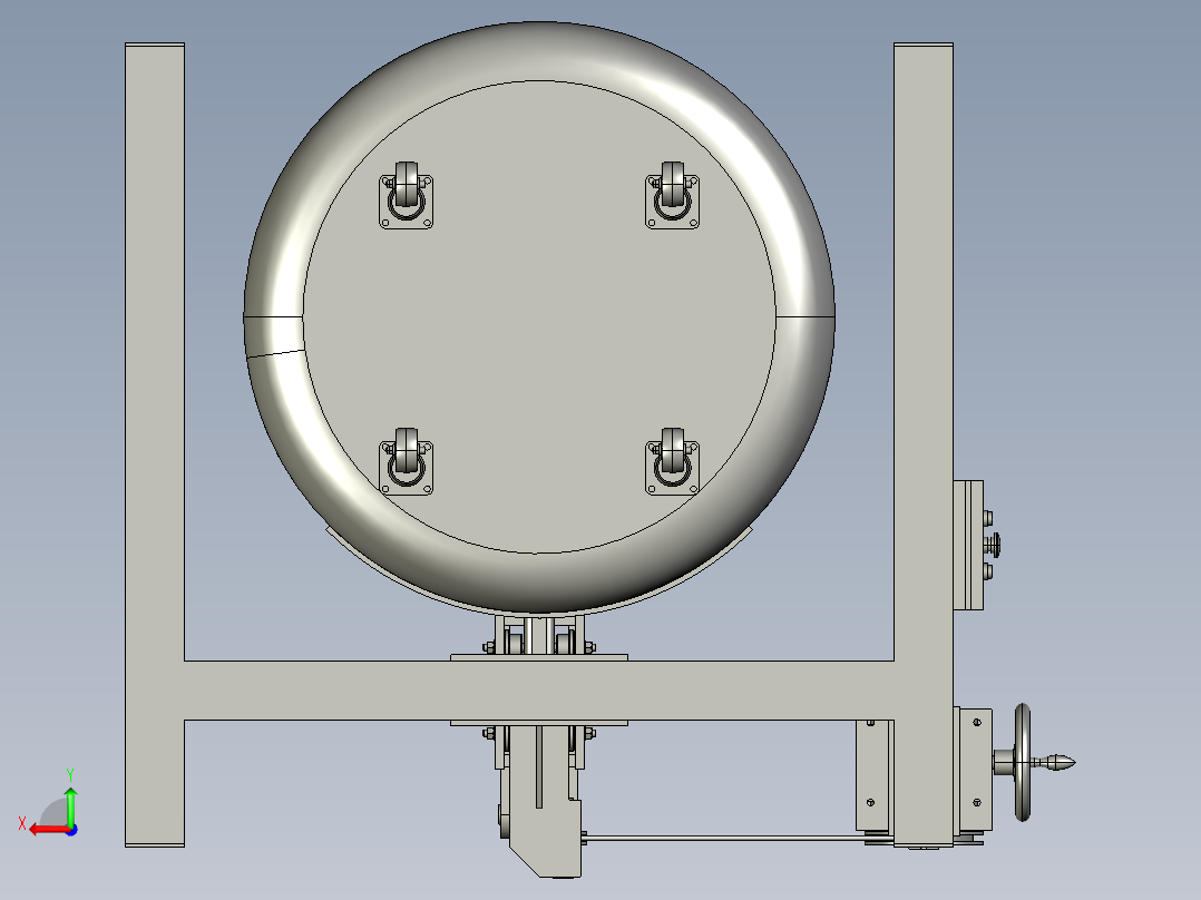 Mixer chemical machine化学品搅拌机3D图纸 IGS格式后视图