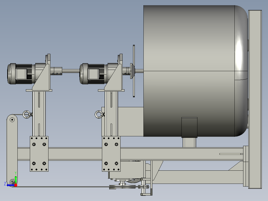 Mixer chemical machine化学品搅拌机3D图纸 IGS格式右视图