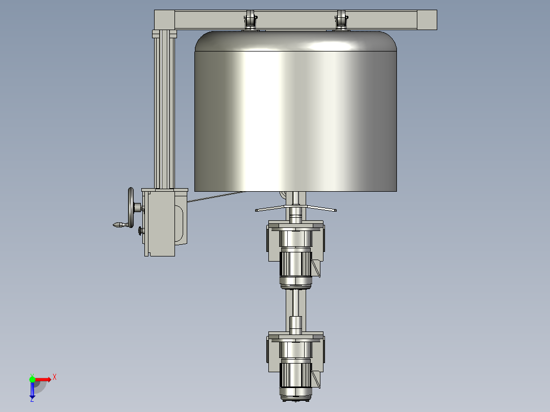 Mixer chemical machine化学品搅拌机3D图纸 IGS格式俯视图
