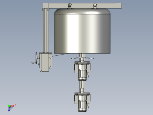 Mixer chemical machine化学品搅拌机3D图纸 IGS格式俯视缩略图