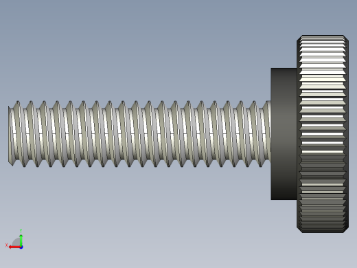 滚花旋钮-Knurled Knob 0.25x0.750x1.000.STEP后视缩略图