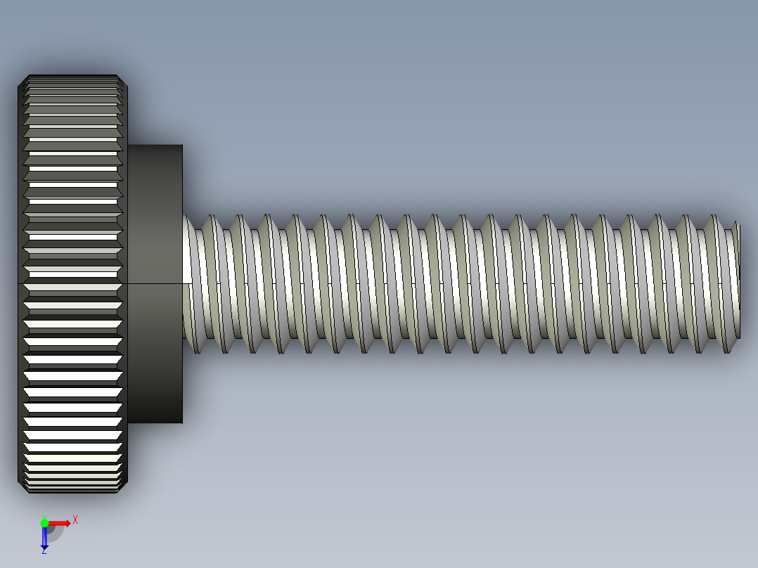 滚花旋钮-Knurled Knob 0.25x0.750x1.000.STEP俯视图