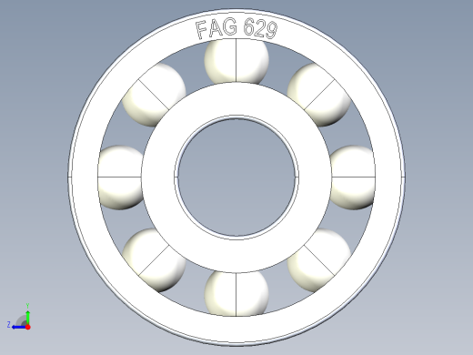 滚珠轴承-FAG BALL BEARING 629 9x26x8.STEP右视缩略图