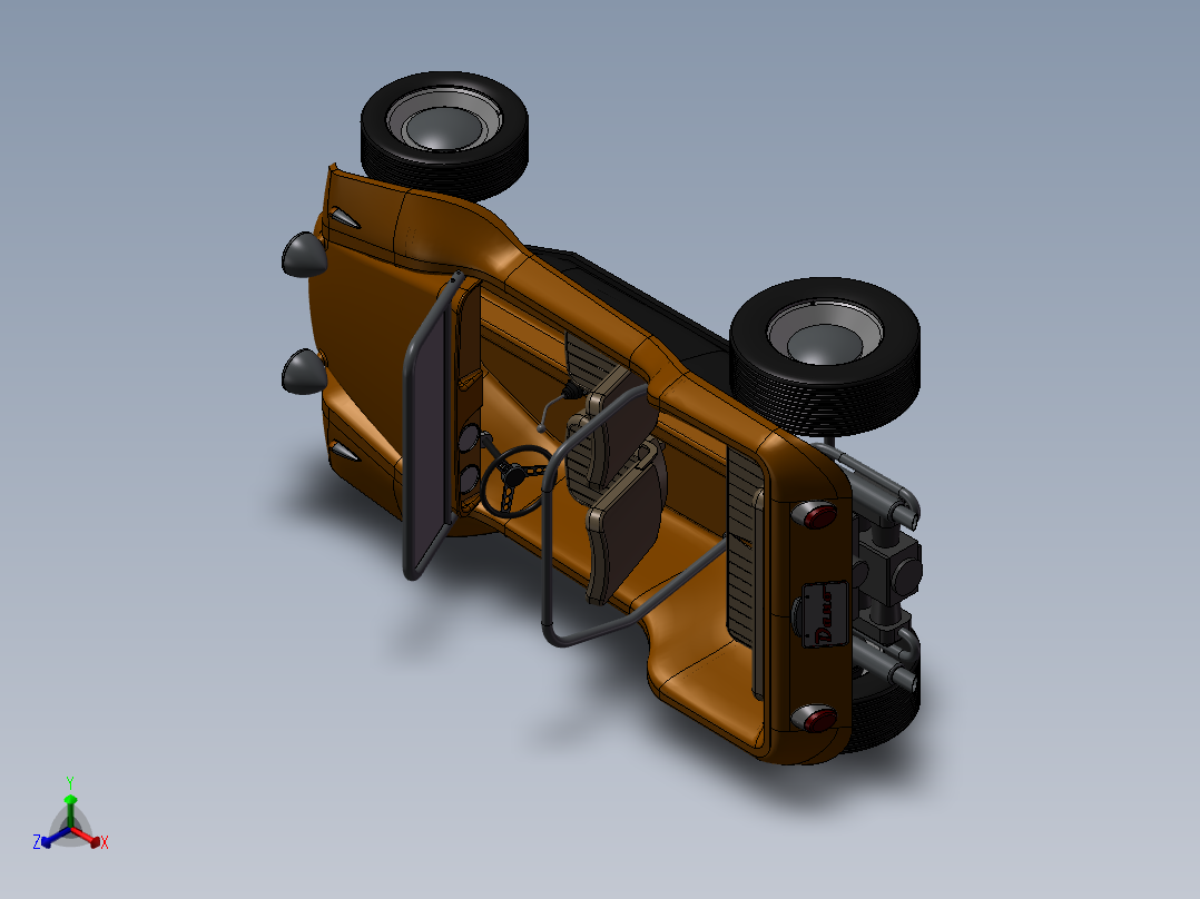 迈尔斯马恩岛沙滩车正等轴测图