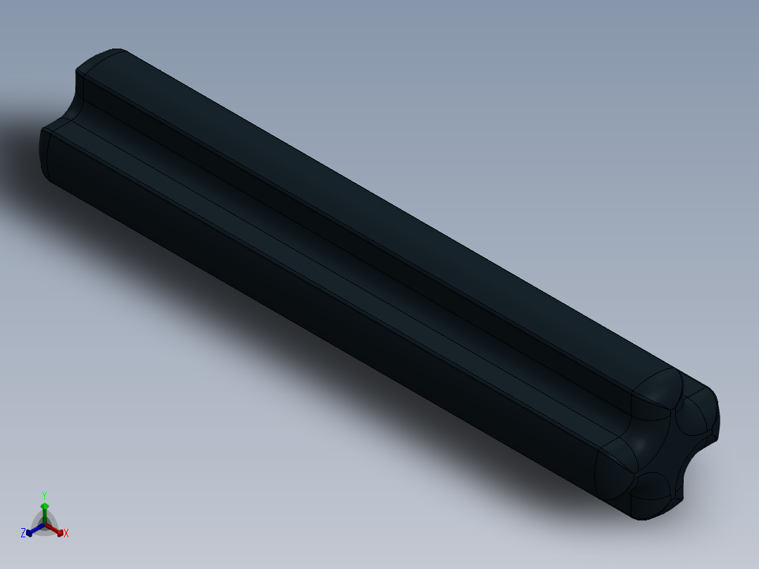 乐高机械组车桥-4519 Black Technic Axle 3.SLDPRT正等轴测图